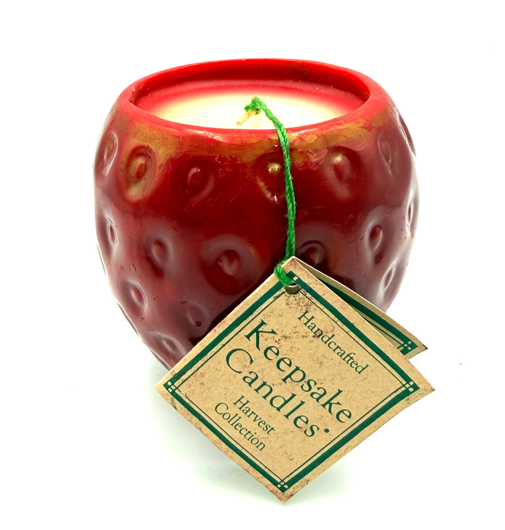 Vintage Keepsake Candles Harvest Collection Strawberry Scented Sugar Bowl Decor